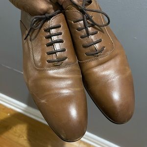 Zara Brown leather shoes. Sz 44 Sz 11